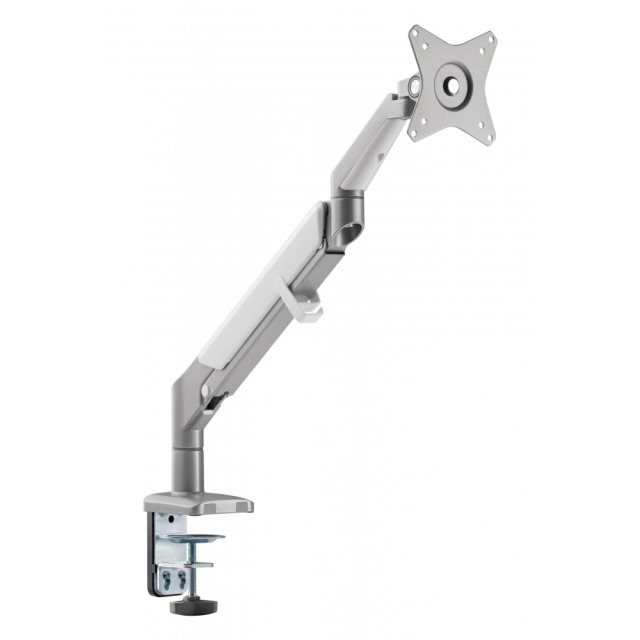 Desk stand for 1 LCD TV LED 17-32'', Clamp, Gas Spring, White