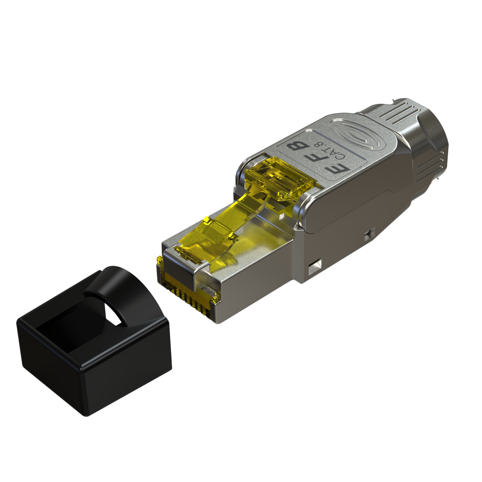 RJ45 Stecker STP, Cat.8.1, feldkonfektionierbar, Bayonett