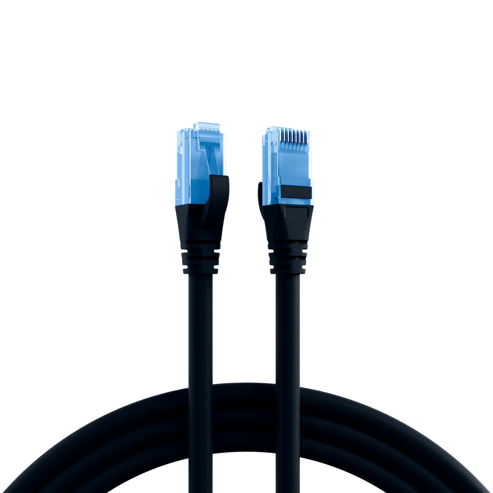 RJ45 Patchkabel Cat.6A U/UTP LSZH  Premium 500MHz schwarz 0,5m