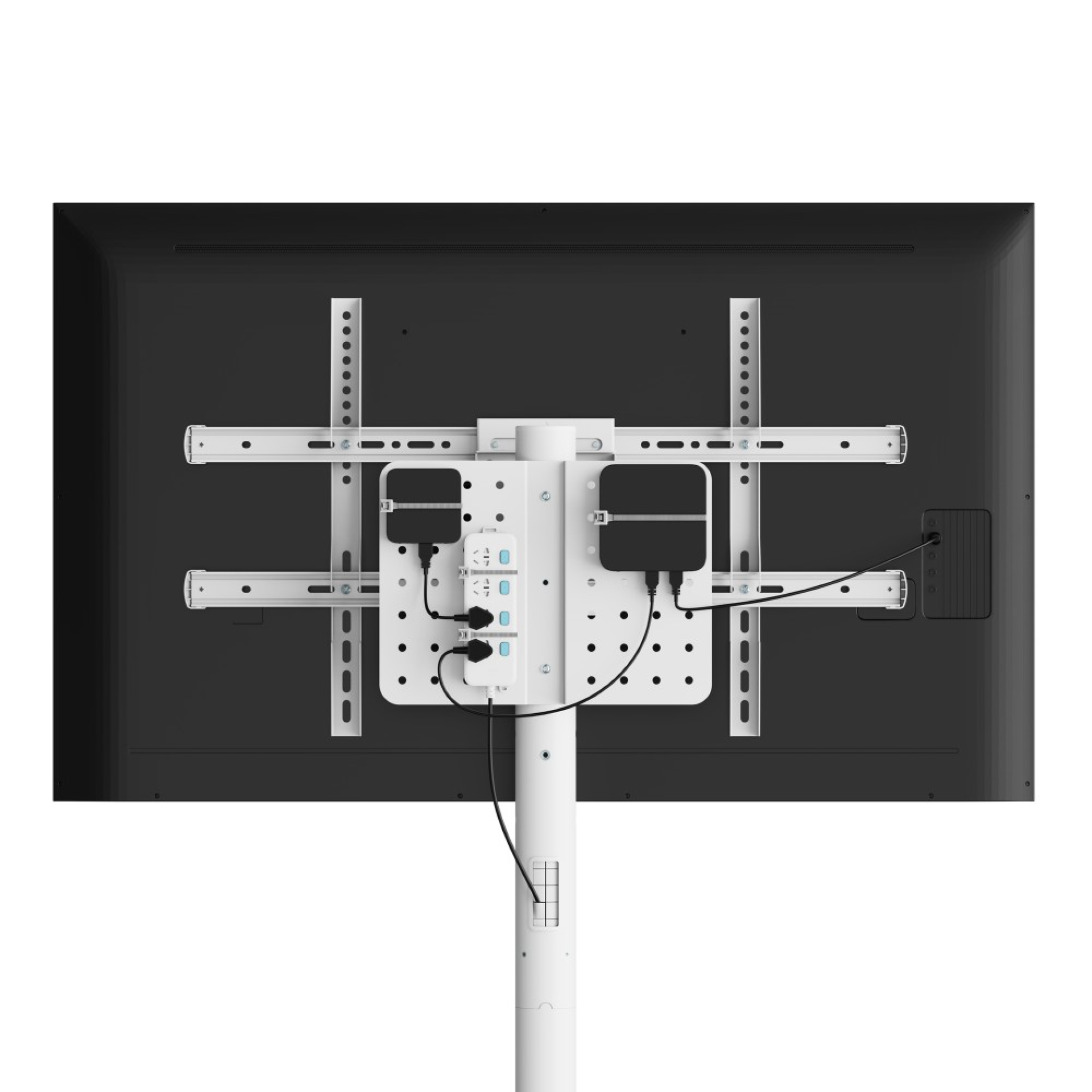 TV Trolley für LED TV 37-86 Zoll, mit Ablage weiß