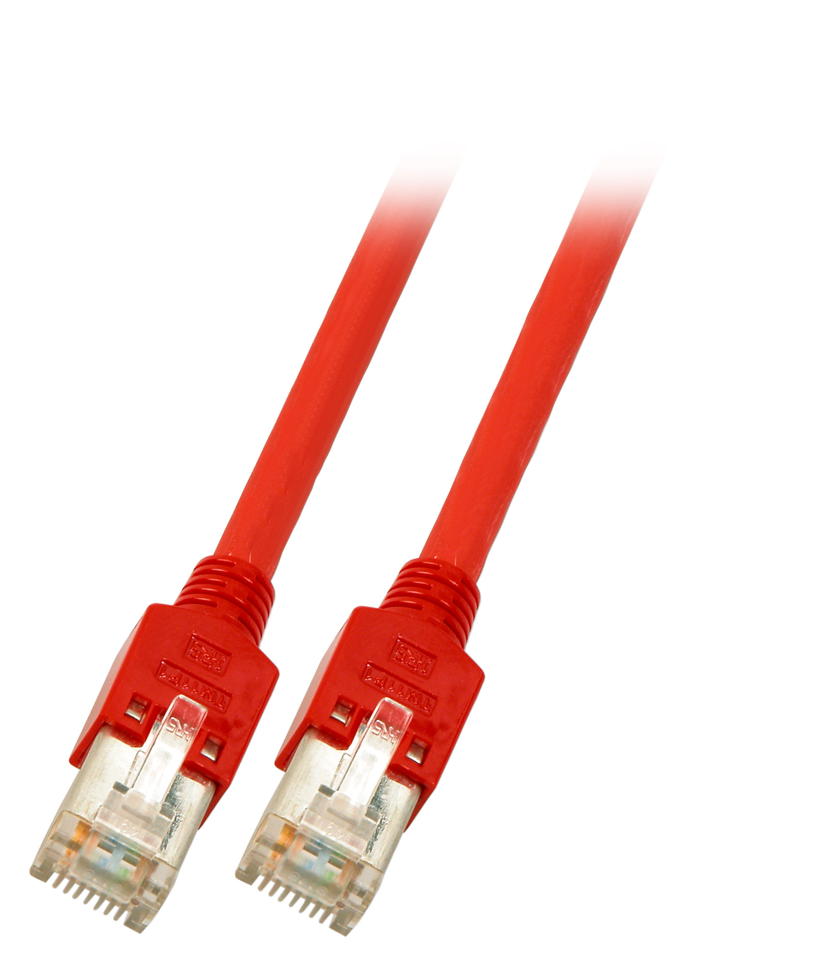 RJ45 Crossover Patch cable SF/UTP, Cat.5e, TM11, UC300, 2m, red