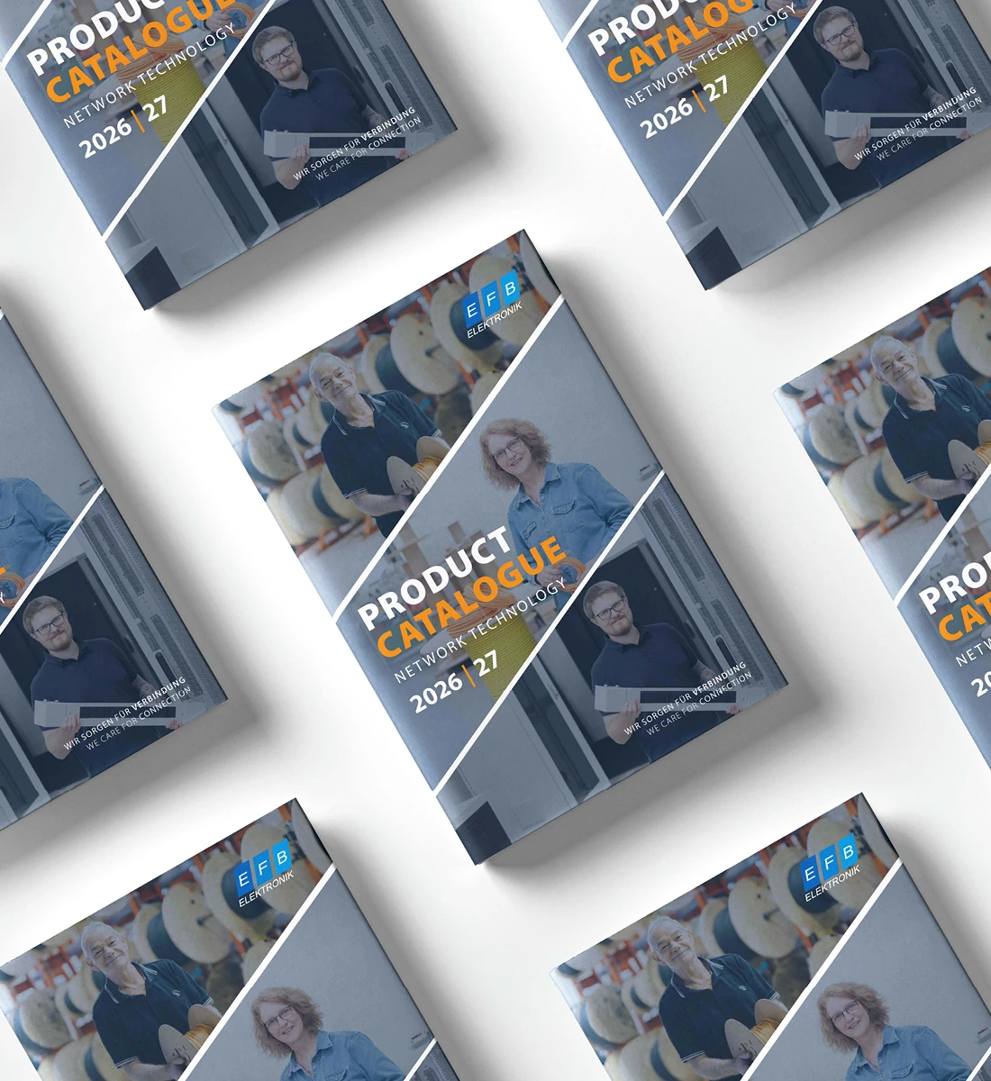 Several EFB-Elektronik product catalogs 2026 side by side