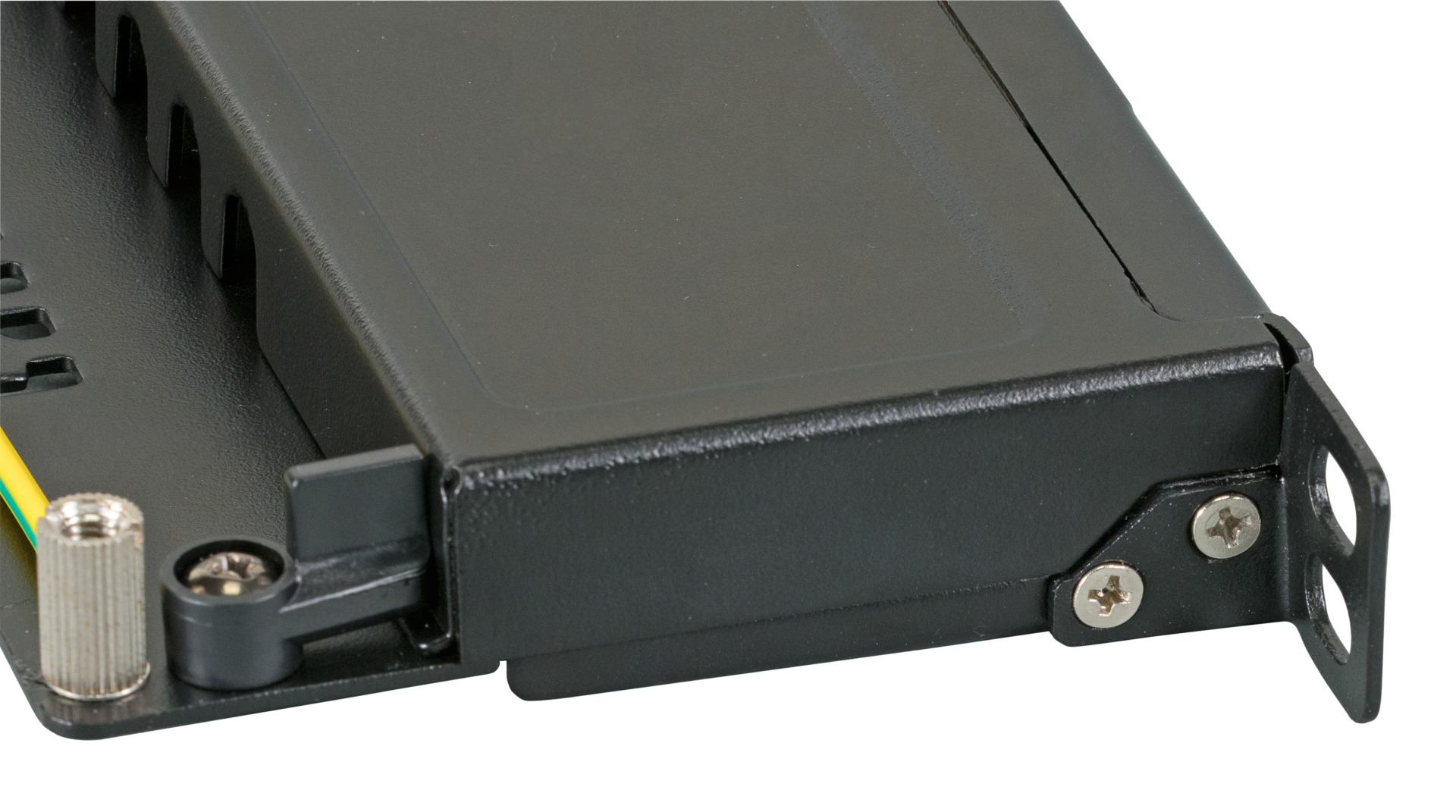 Mini-Patchpanel STP 8xRJ45 Cat.6A, 10“ 0,5HE, RAL9005 schwarz