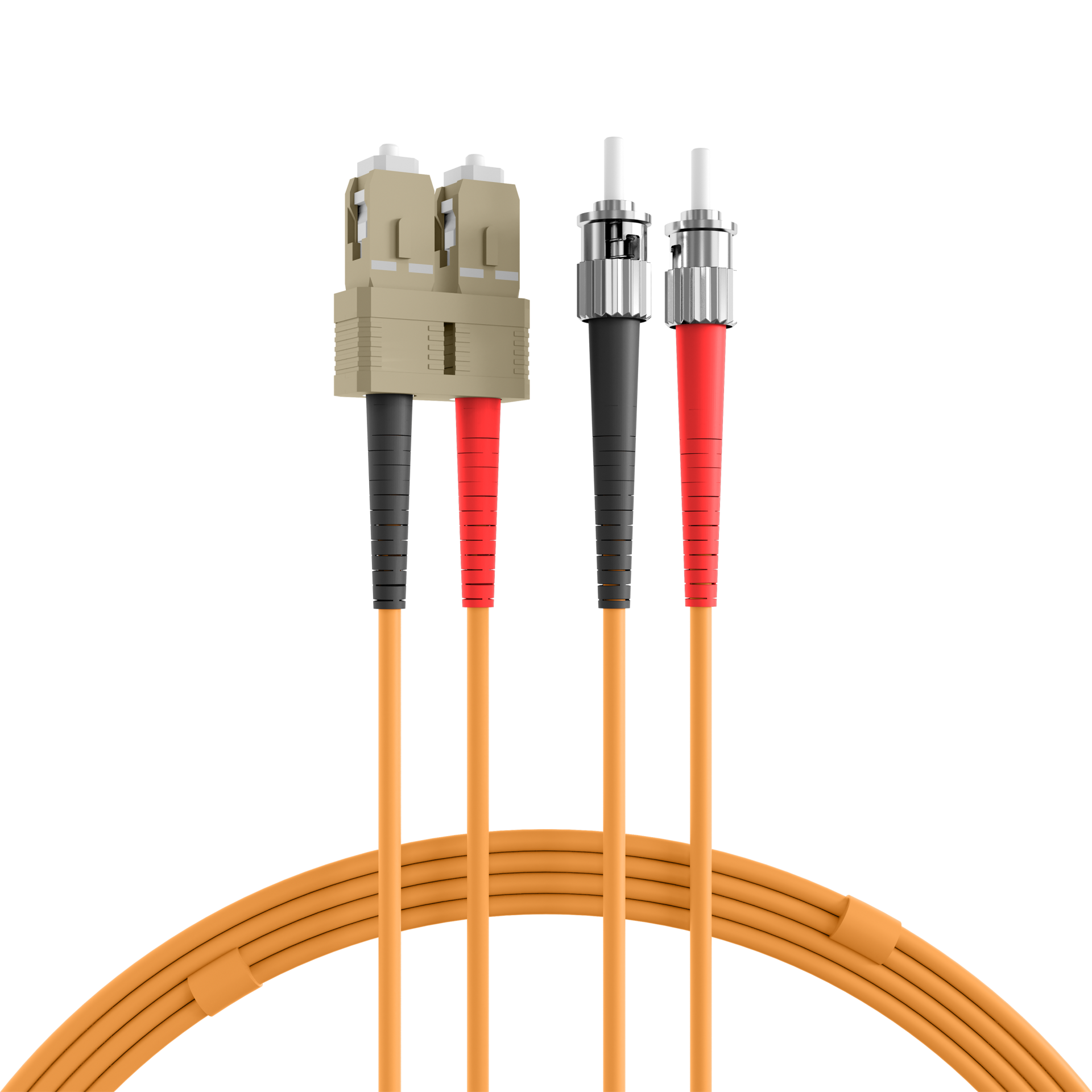 Duplex Patchkabel SC-ST OM2 1m LSZH 3mm orange