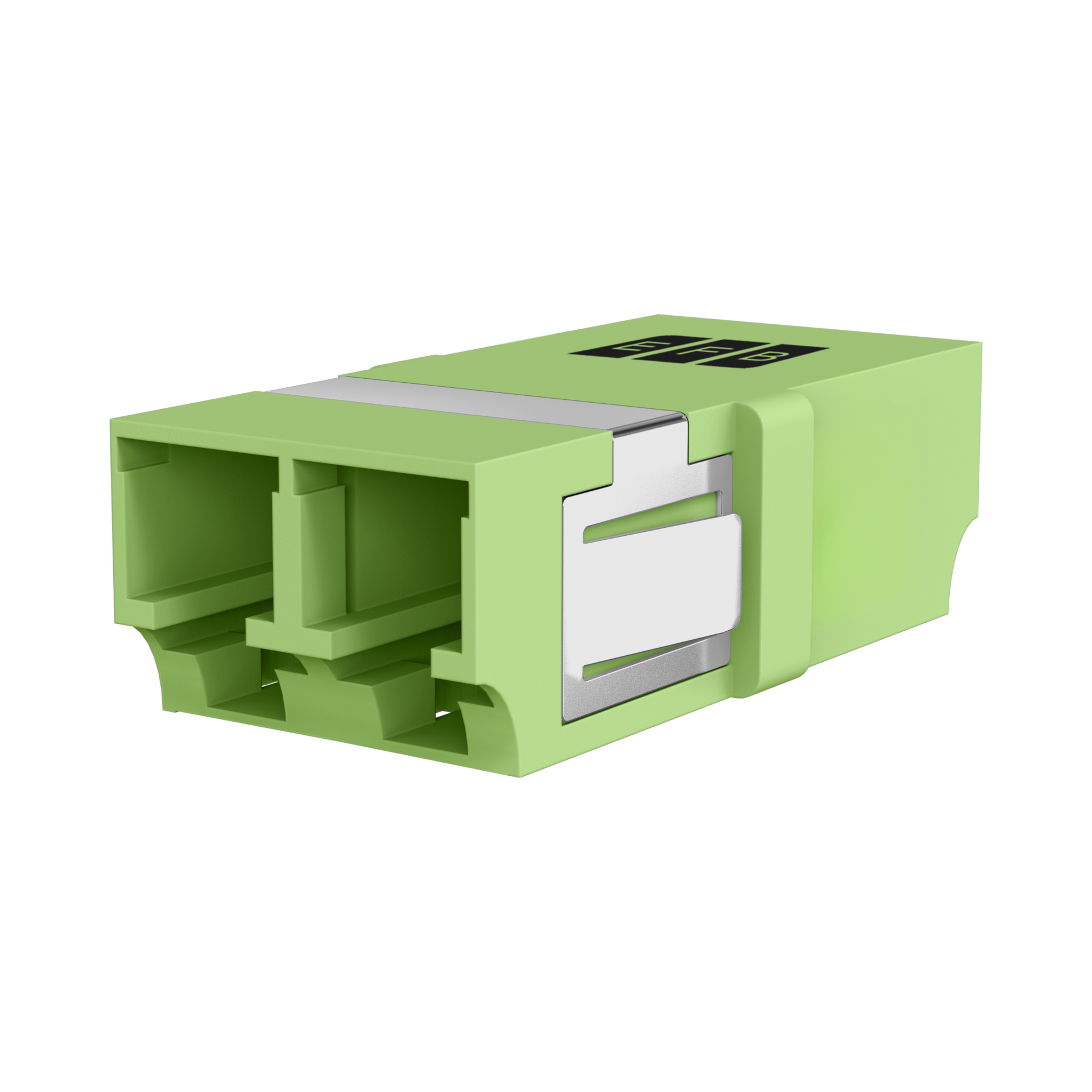 Adapter  LC Duplex OM5 lime green flangeless