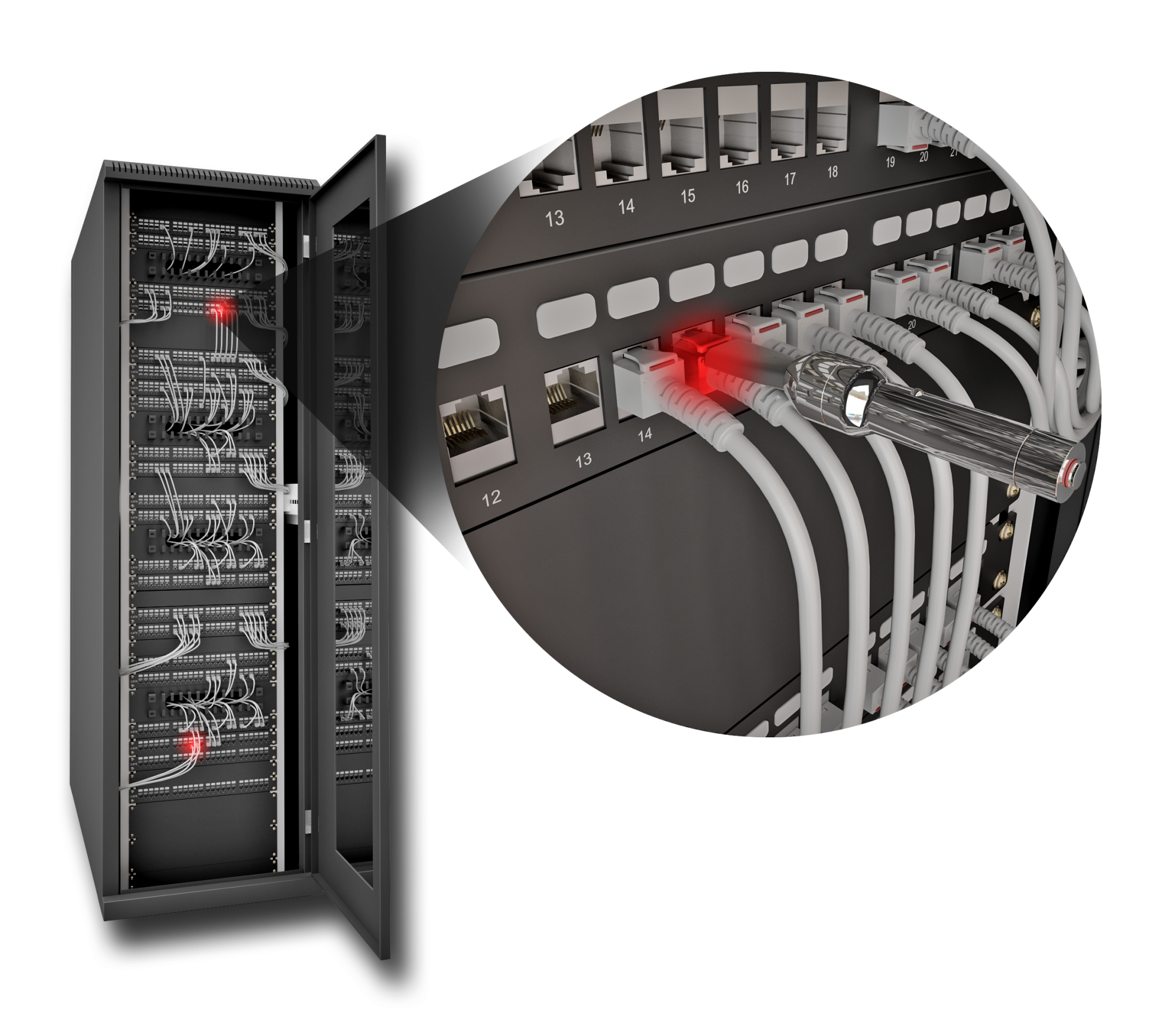 RJ45 Patchkabel Cat.6A S/FTP FRNC VC LED grün 0,5m