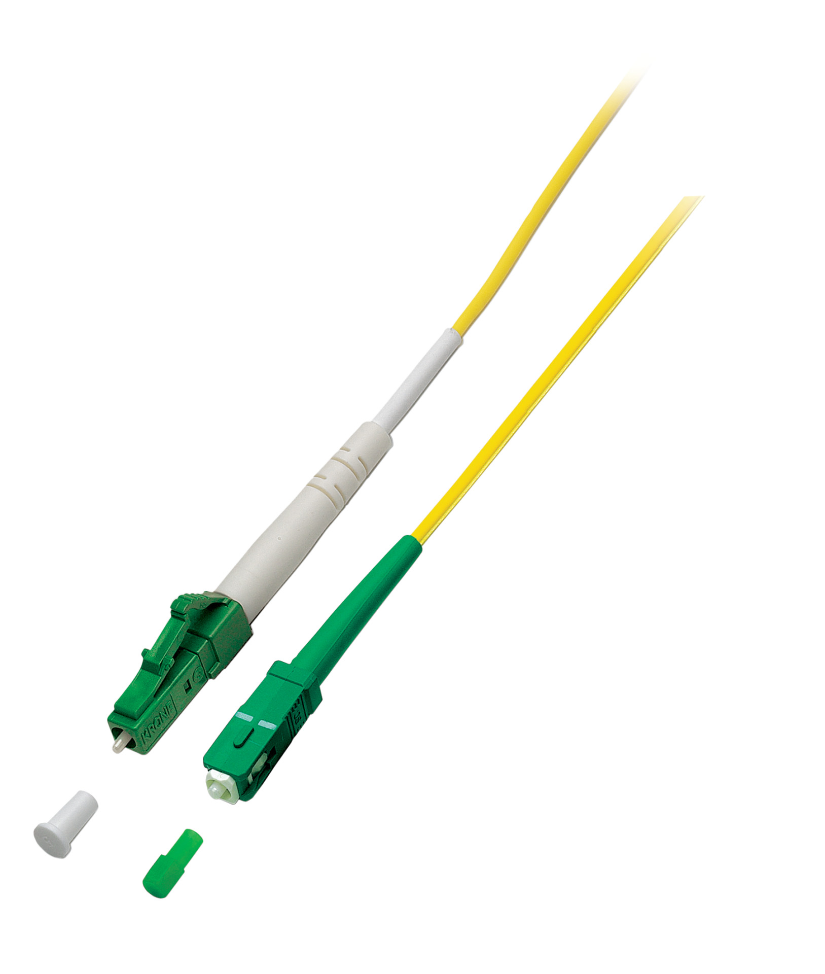 Simplex Patchkabel LC/APC-SC/APC OS2 G657A2 15m LSZH 2mm gelb
