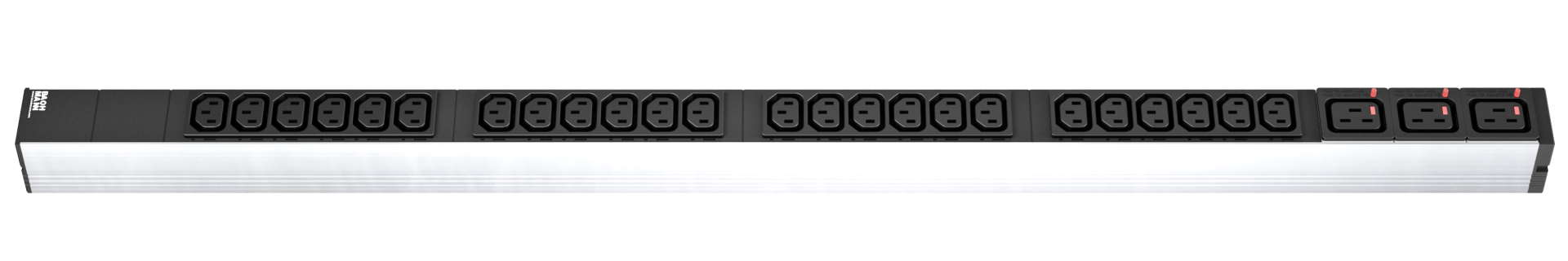 PDU Vertical 24xC13 6xCEE7/3 400V 16A ,Supply cable 3m H05VV-F 5G 2,5mm²