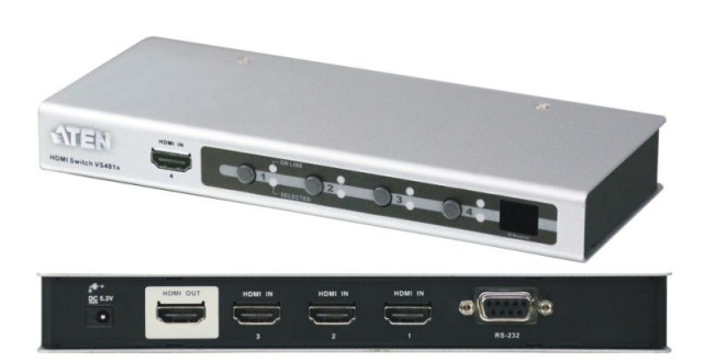 Video-Audio Switch 4-Port HDMI™ 4 x IN / 1 x OUT, 1920x1200