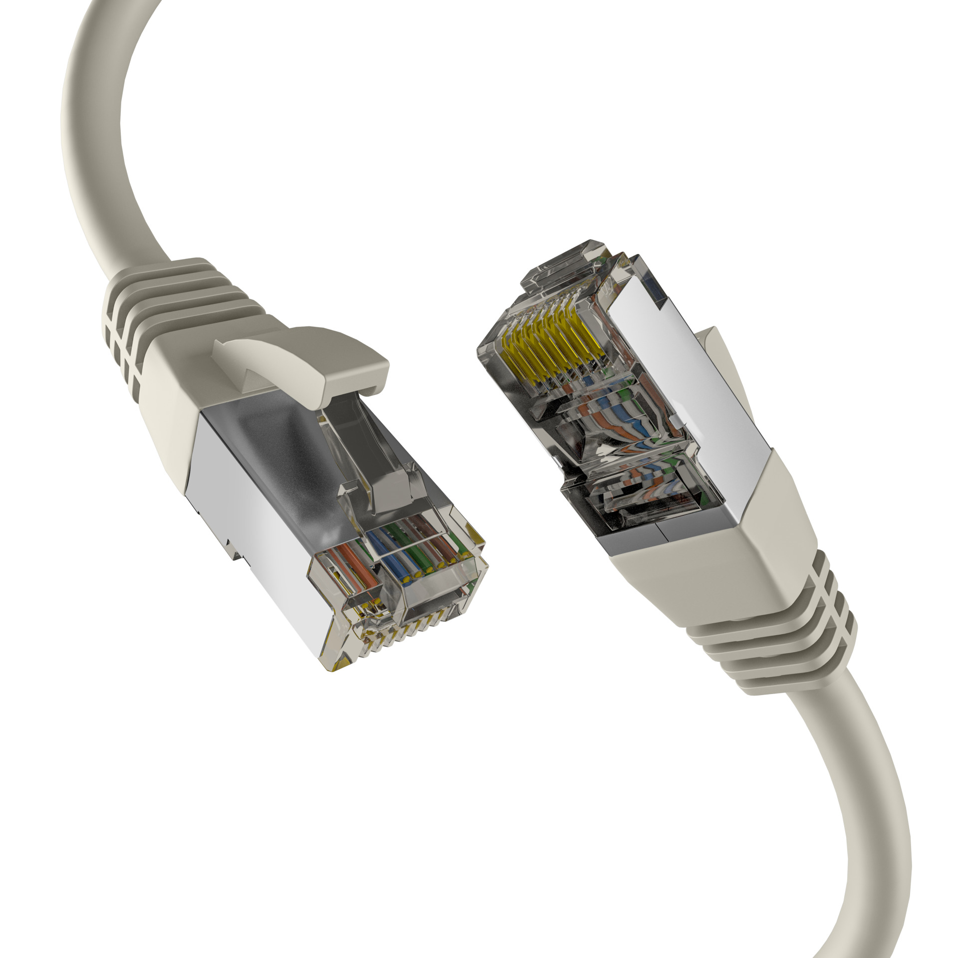 CAT8.1 GRAU 3m RJ45 PATCHKABEL S/FTP PIMF,LSZH 2000MHZ 40GB NETZWERKKABEL