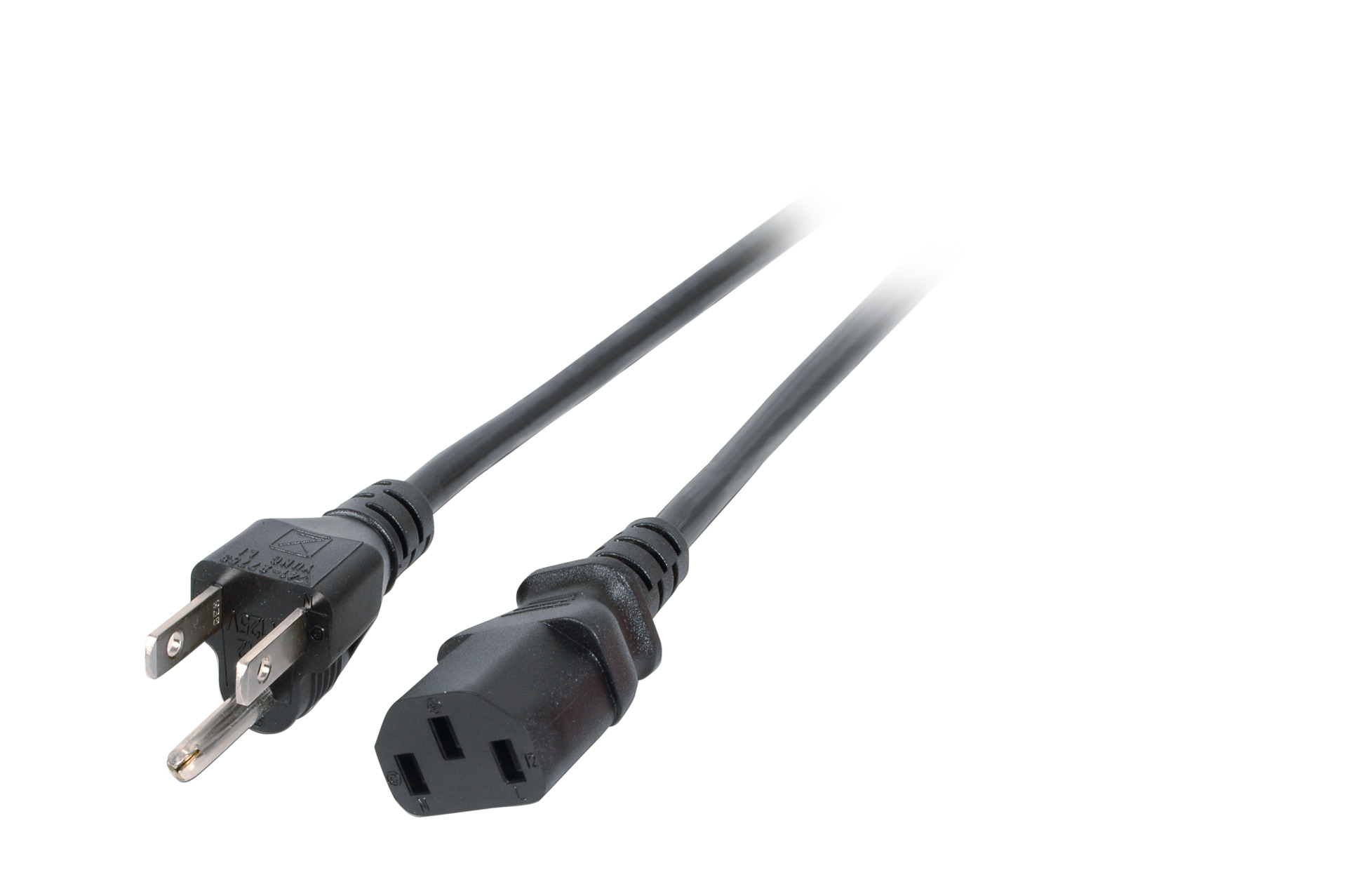 Power Cable Japan Type B - C13 180°, Black, 1.8 m, VCTF 3 x 0.75 mm²