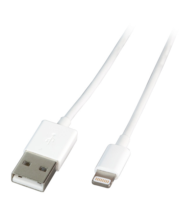 MFI USB2.0 Kabel Typ-A - Lightning, ,St.-St., 2,0m, weiß,