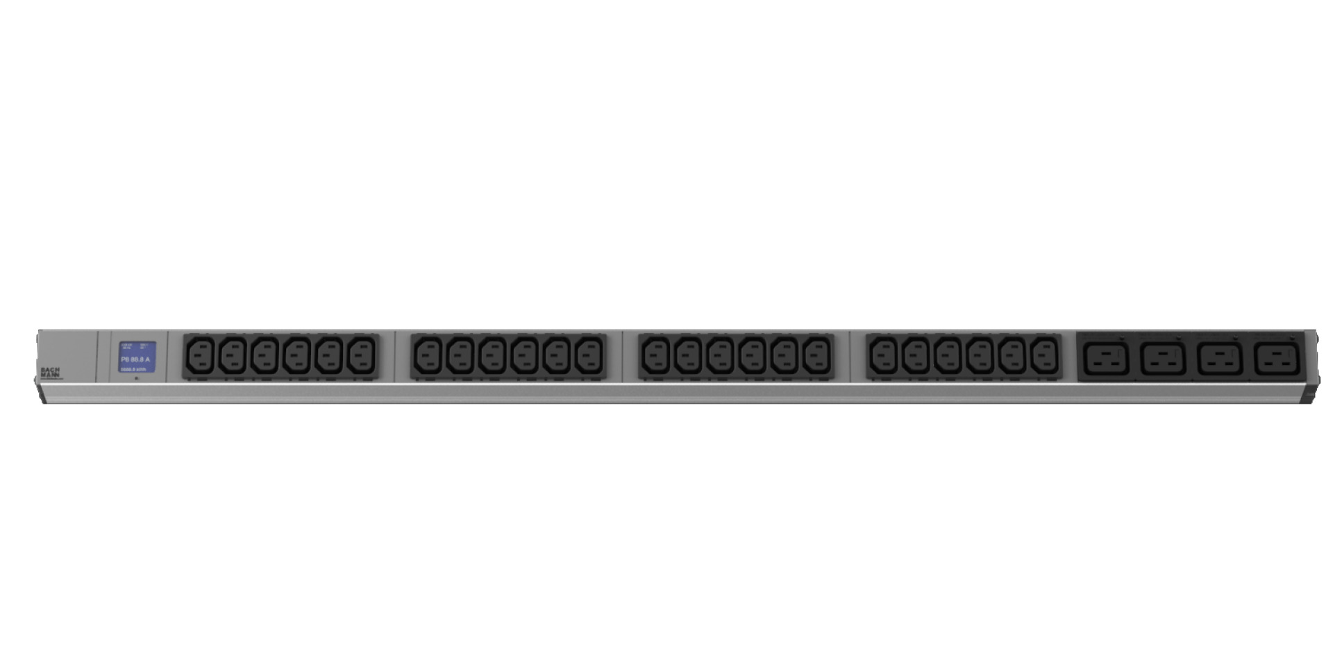 PDU Vertikal BN500 24xC13 4xC19 230V 16A mit Leistungsmessung (Display)