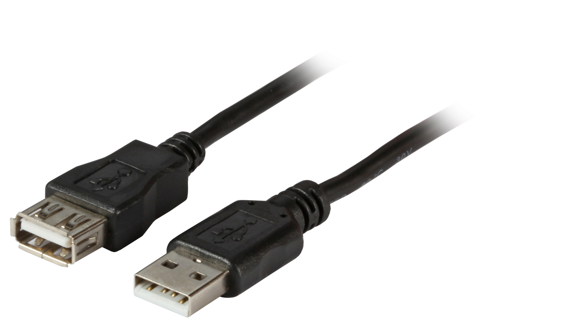 USB2.0 Extension Cable A-A, M-F, 3,0m, black, Standard