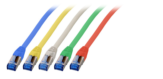RJ45 Patch cable S/FTP, Cat.6A, Cat.7 Raw cable TPE superflex, 2m, blue