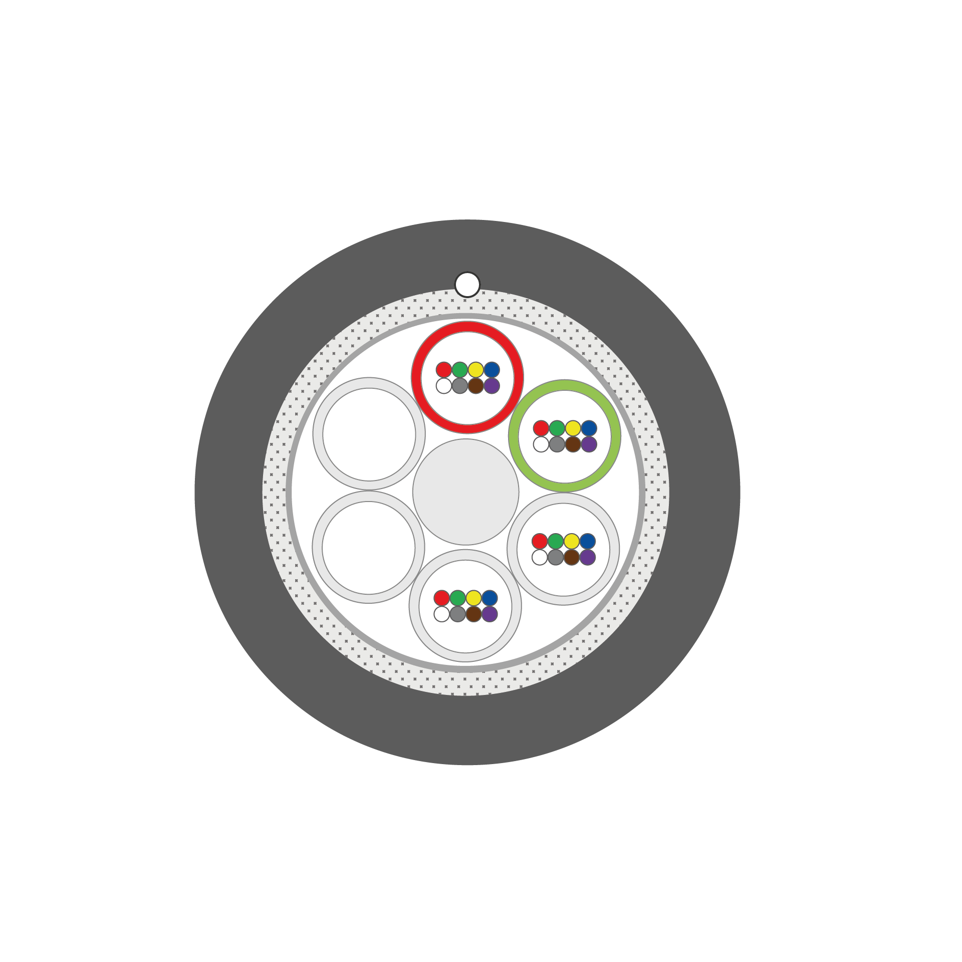 INFRALAN® A-DQ(ZN)B2Y OM2 48G (4x12), Fca 5000N black 11.1mm