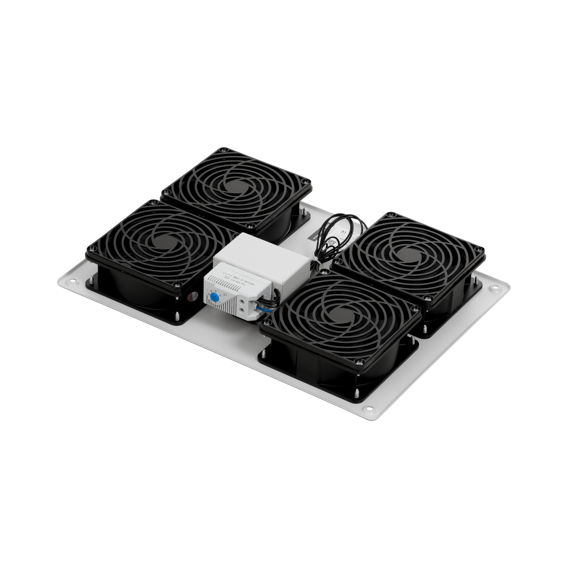 Roof fan 4-way with thermostat, for PEL, RAL7035