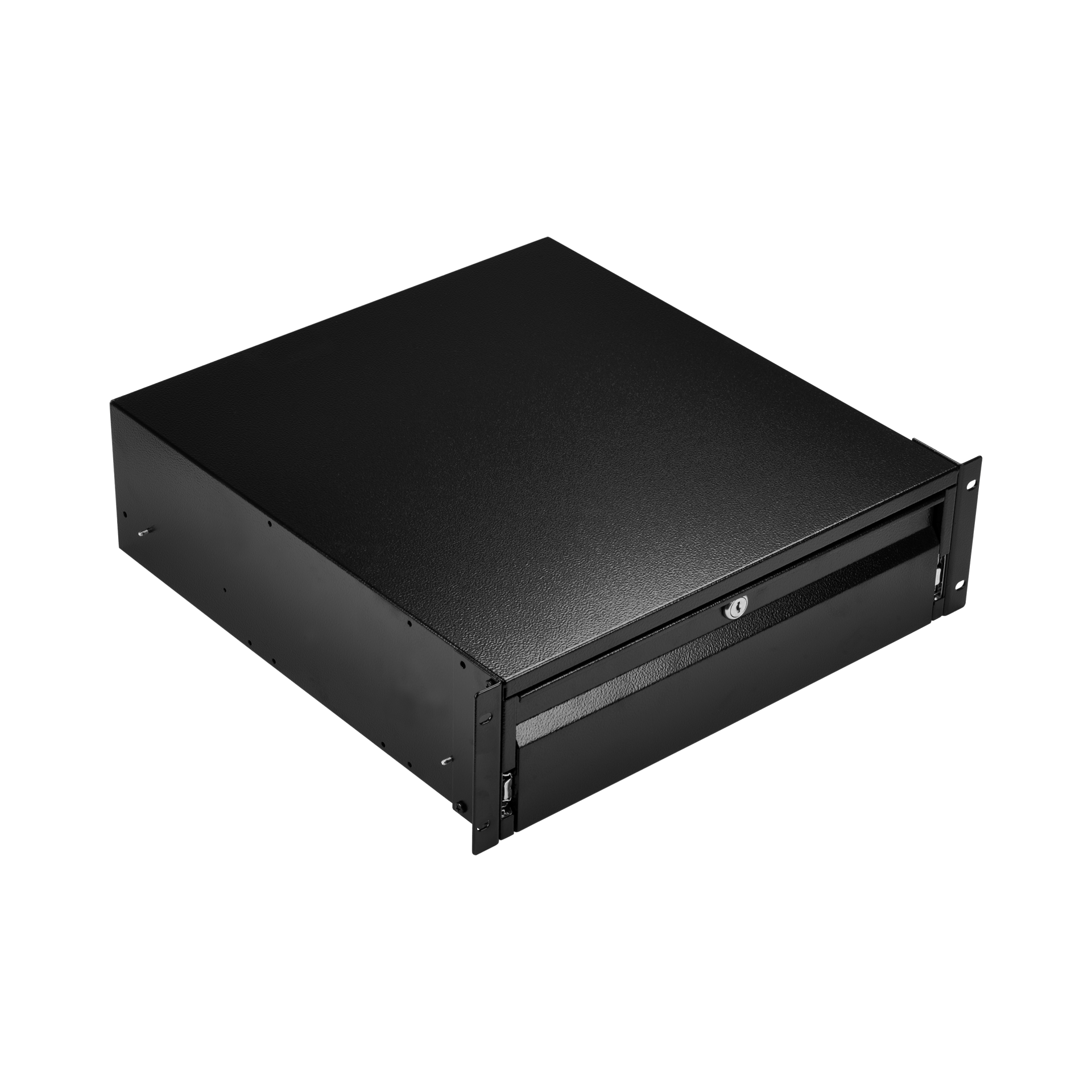 19" 3U Keyboard/Document Drawer, Lockable, RAL9005