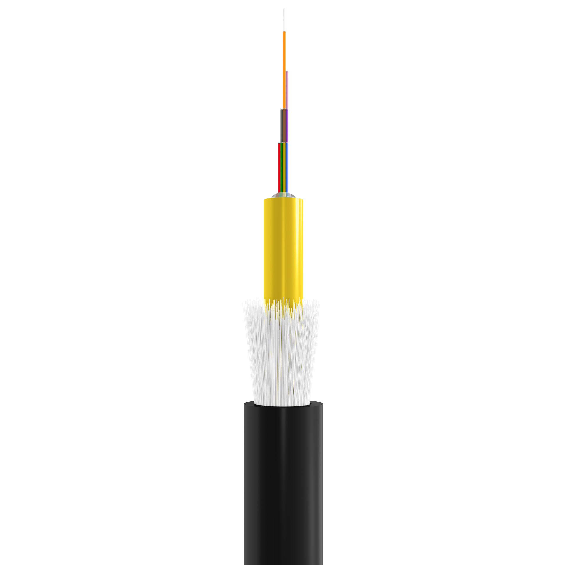 INFRALAN® U-DQ(ZN)BH OM3 4G (1x4) Eca 2000N LSZH schwarz 5,8mm