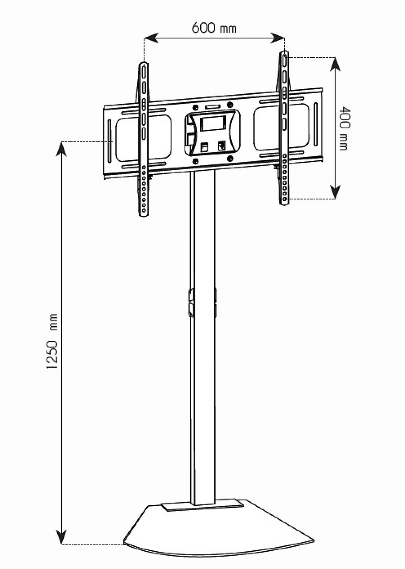 TV LED/LCD Standfuß,  32"-70", schwarz