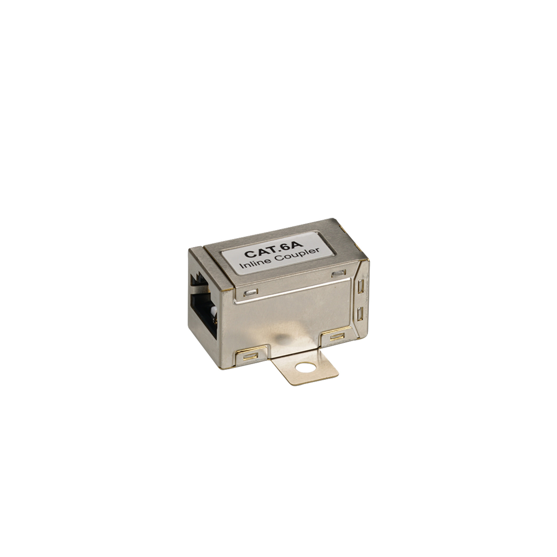 Modular-Adapter RJ45 STP, Cat.6A, ,mit Flansch für Wandmontage 