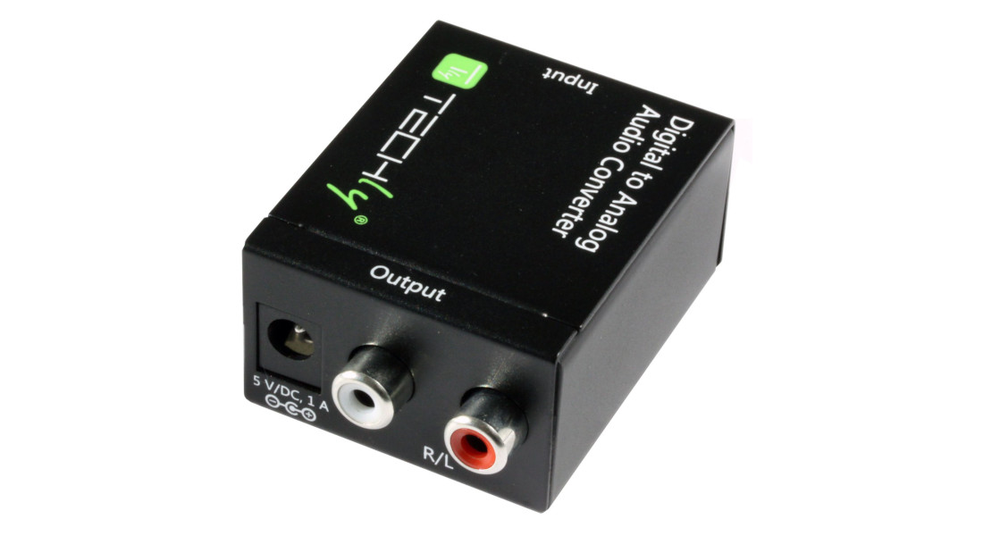 Digital-zu-Analog-Audio-Konverter mit Cinch-Ausgang von TECHLY
