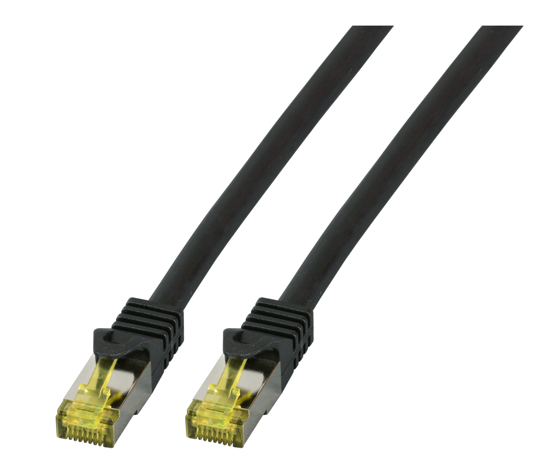 RJ45 Patchkabel S/FTP, Cat.6A, LSZH, Cat.7 Rohkabel, 1m, schwarz