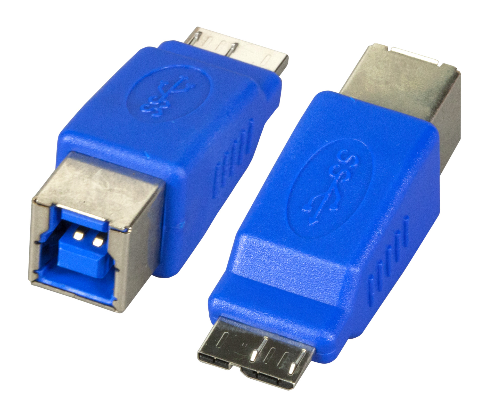 USB3.0-Adapter, Buchse B - Stecker,Micro-B, blau