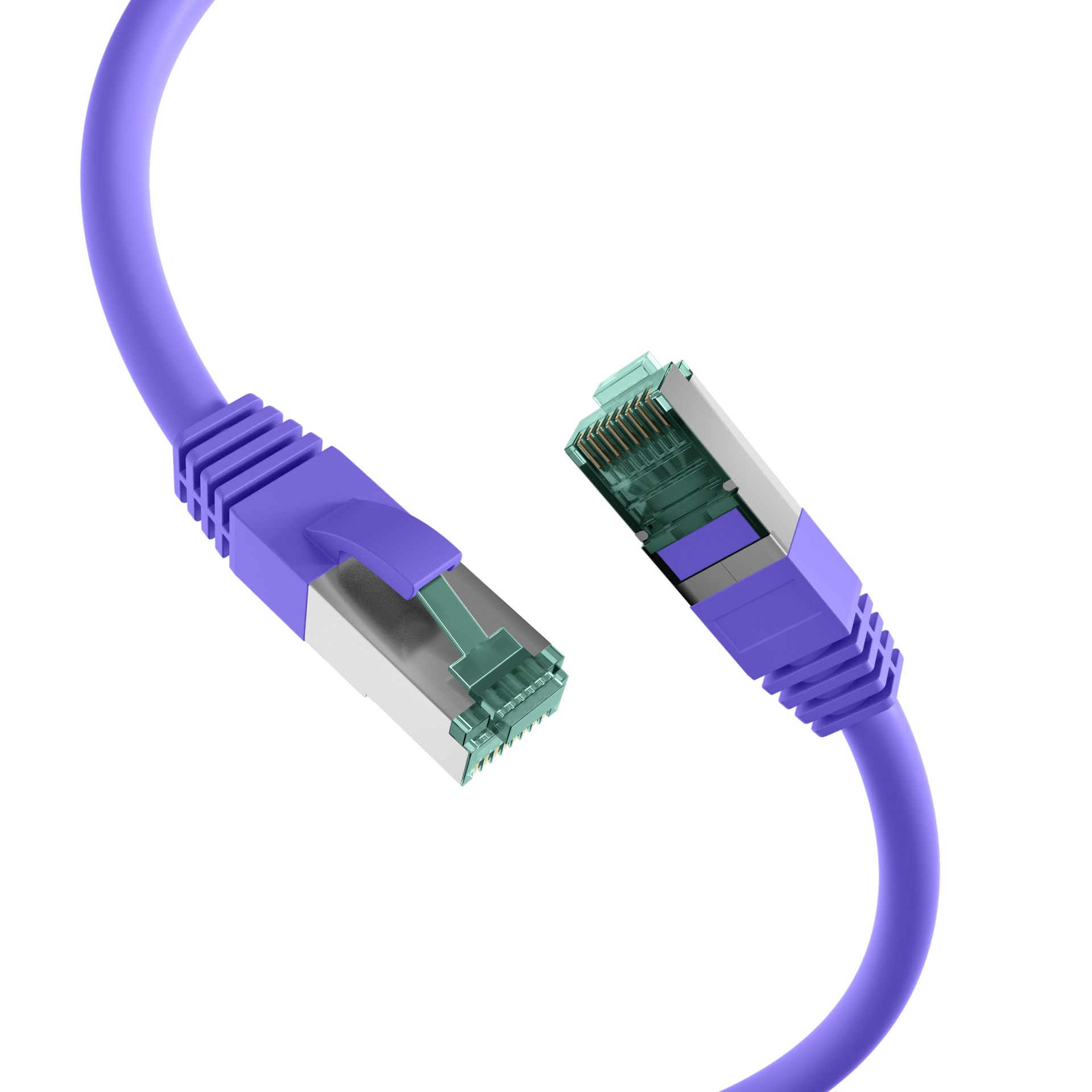 RJ45 Patchkabel Cat.6A S/FTP LSZH  violett 25m