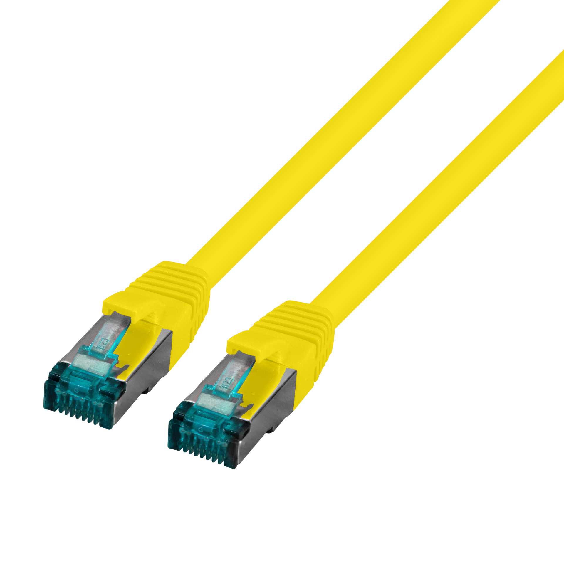 RJ45 Patchkabel S/FTP, Cat.6A, LSZH, 0,15m, gelb