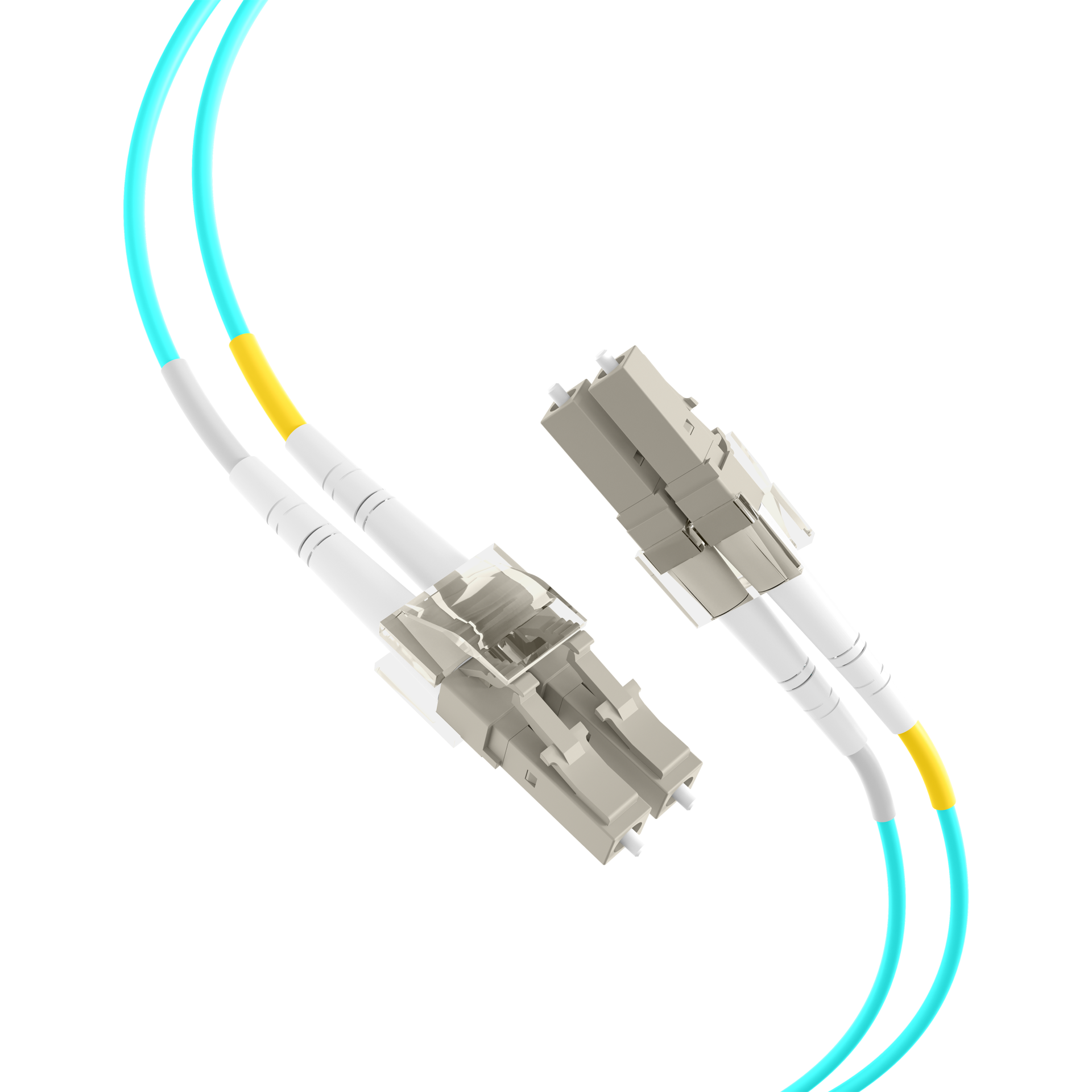 Duplex Patchkabel Flat-Twin LC-LC OM3 25m LSZH 3x5mm aqua