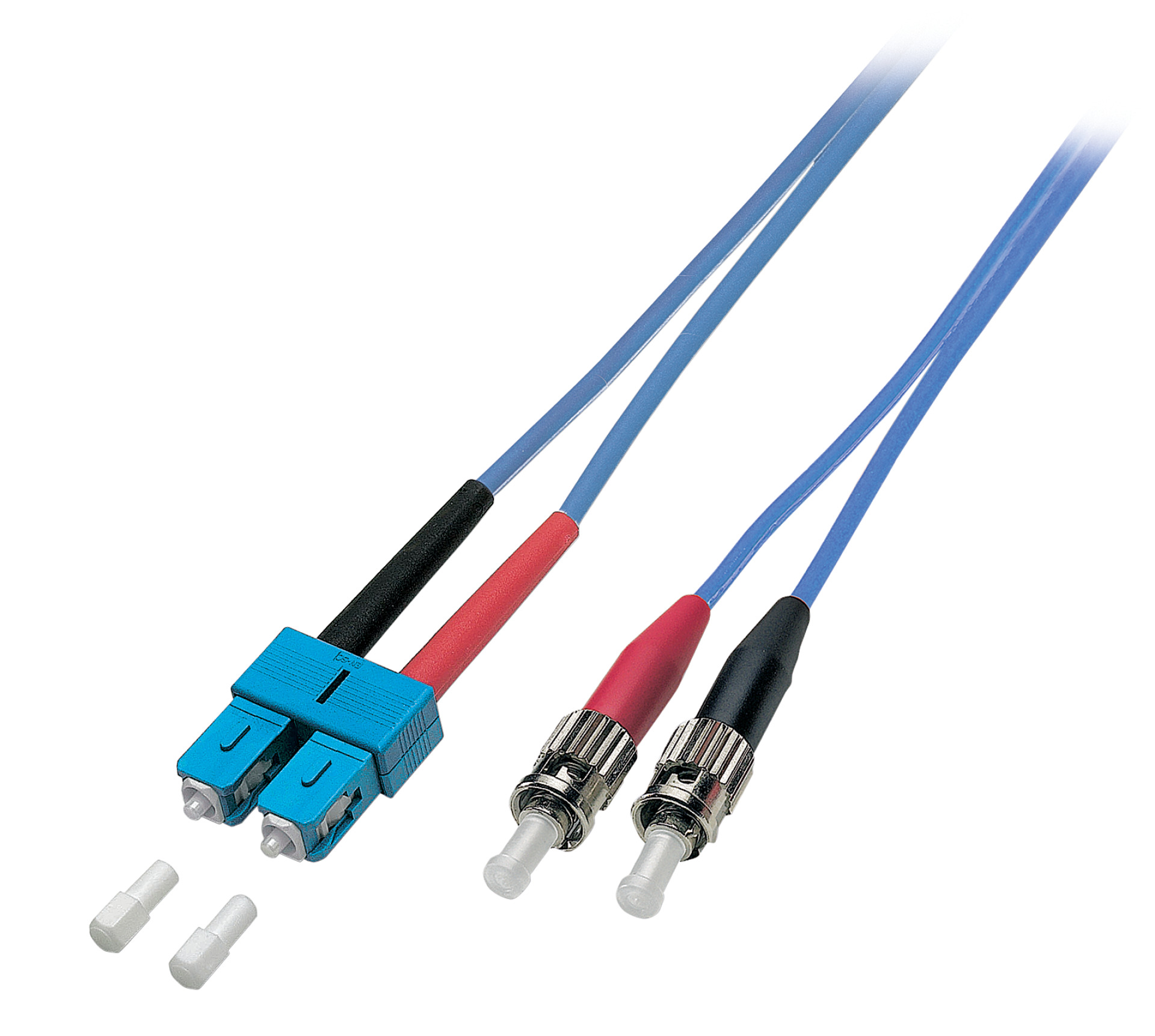 Duplex Jumper SC-ST 9/125µ, OS2, LSZH, armiert, blau, 3.0mm, 1m