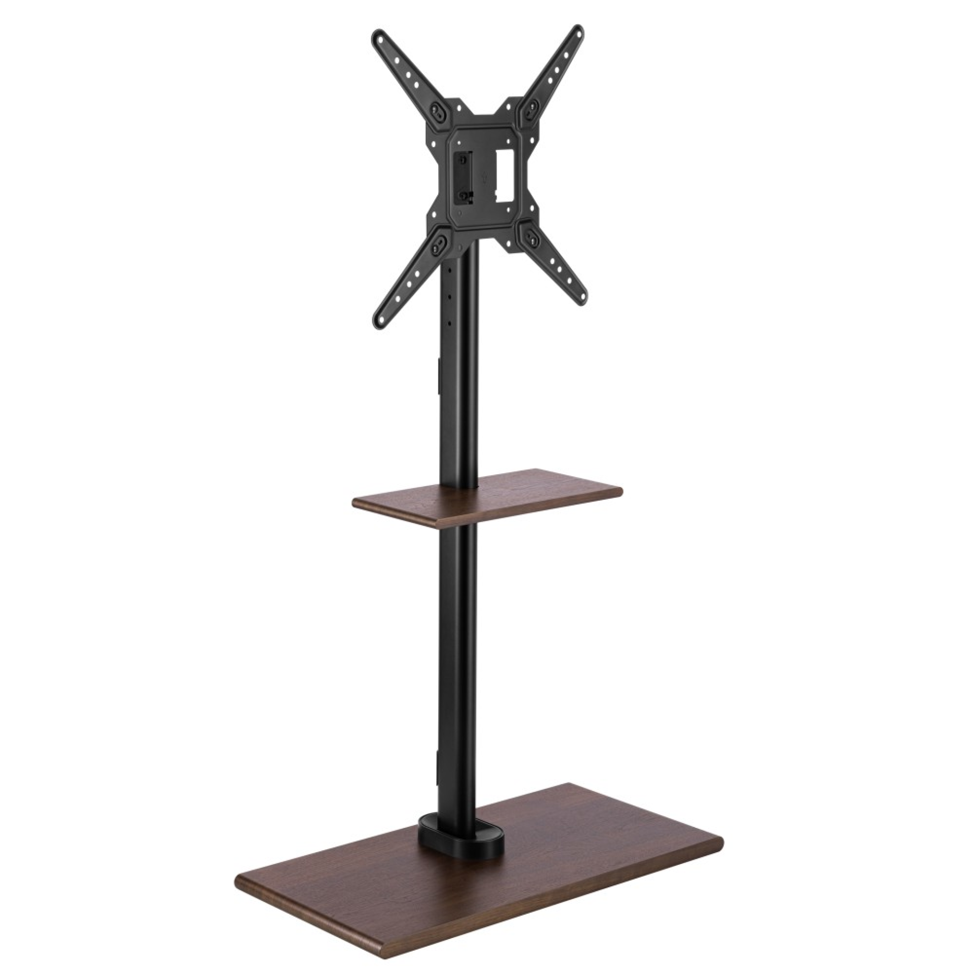 TV Standfuß für LCD/LED/Plasma TV,23-55" mit einer Ablage Holzdesign