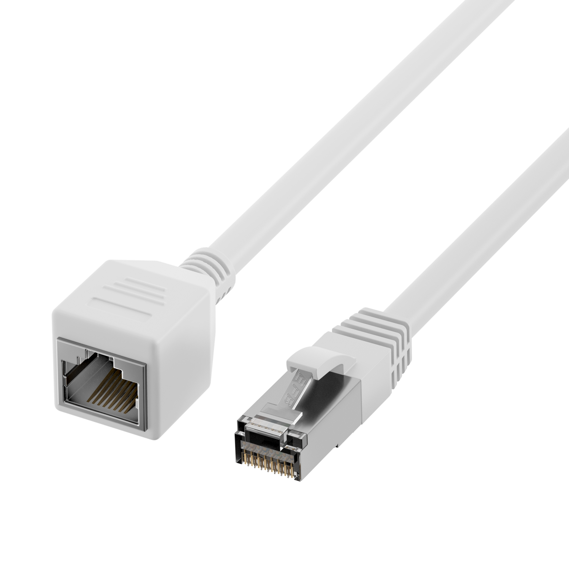 RJ45 Patchkabelverl. Cat.6A S/FTP LSZH  AWG26 weiß 2m