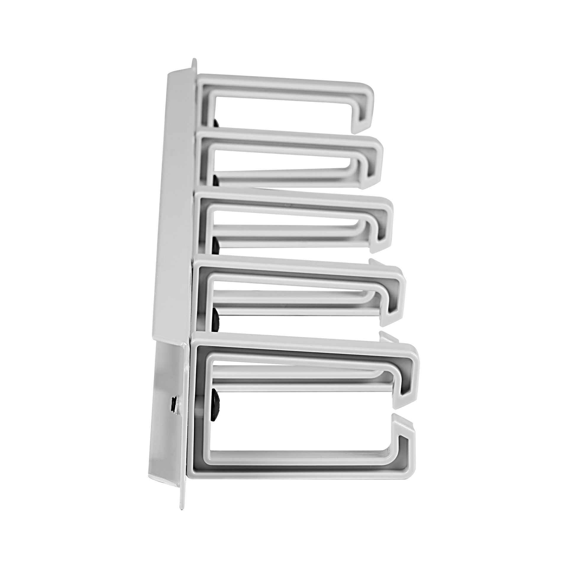 19" 1HE Kabelführungspanel, mit 4 Durchführungen,5 Kunststoffbügel RAL7035