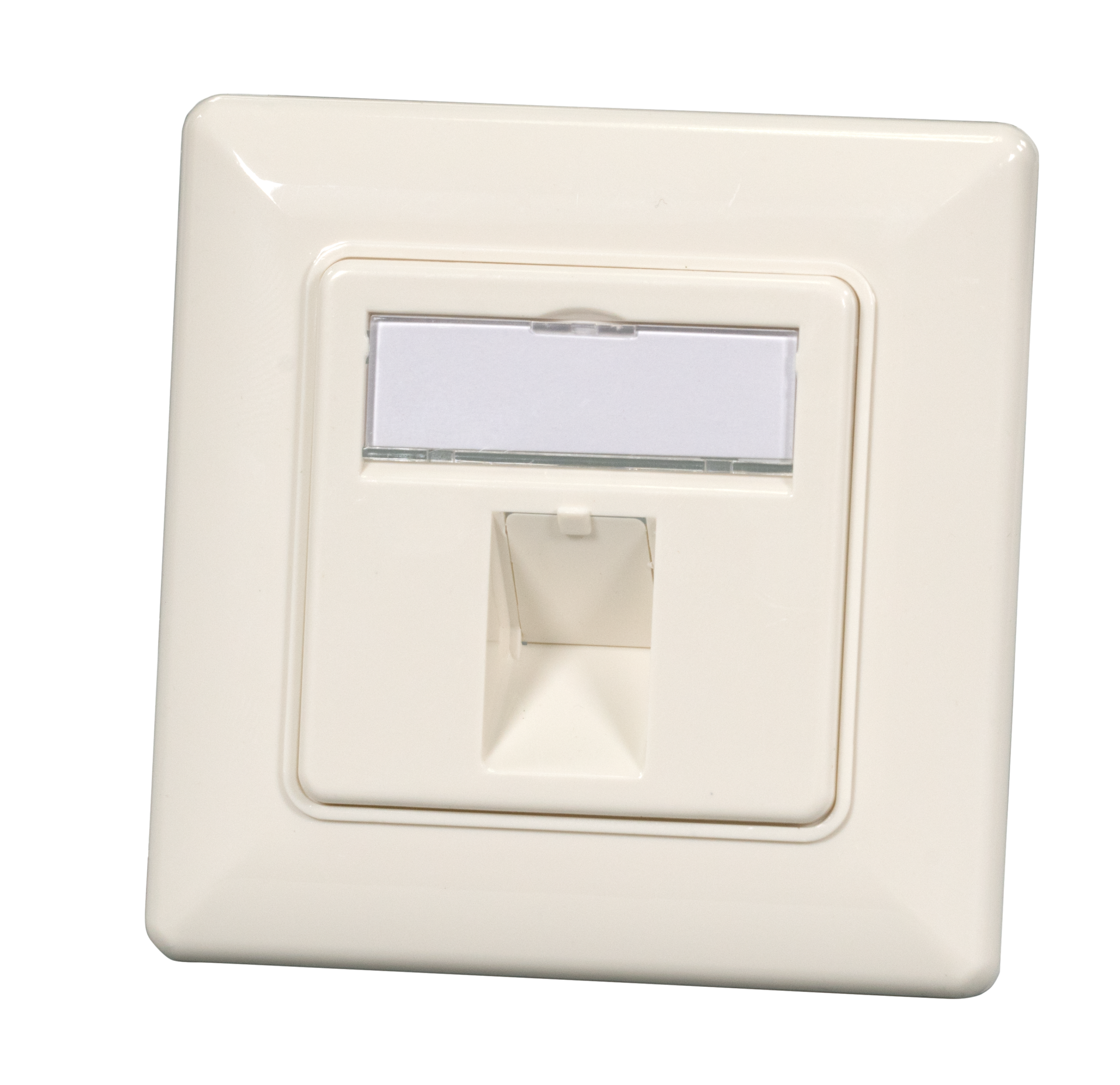 Rahmenset 1-Port, für Keystones,,DIN49075, RAL9010