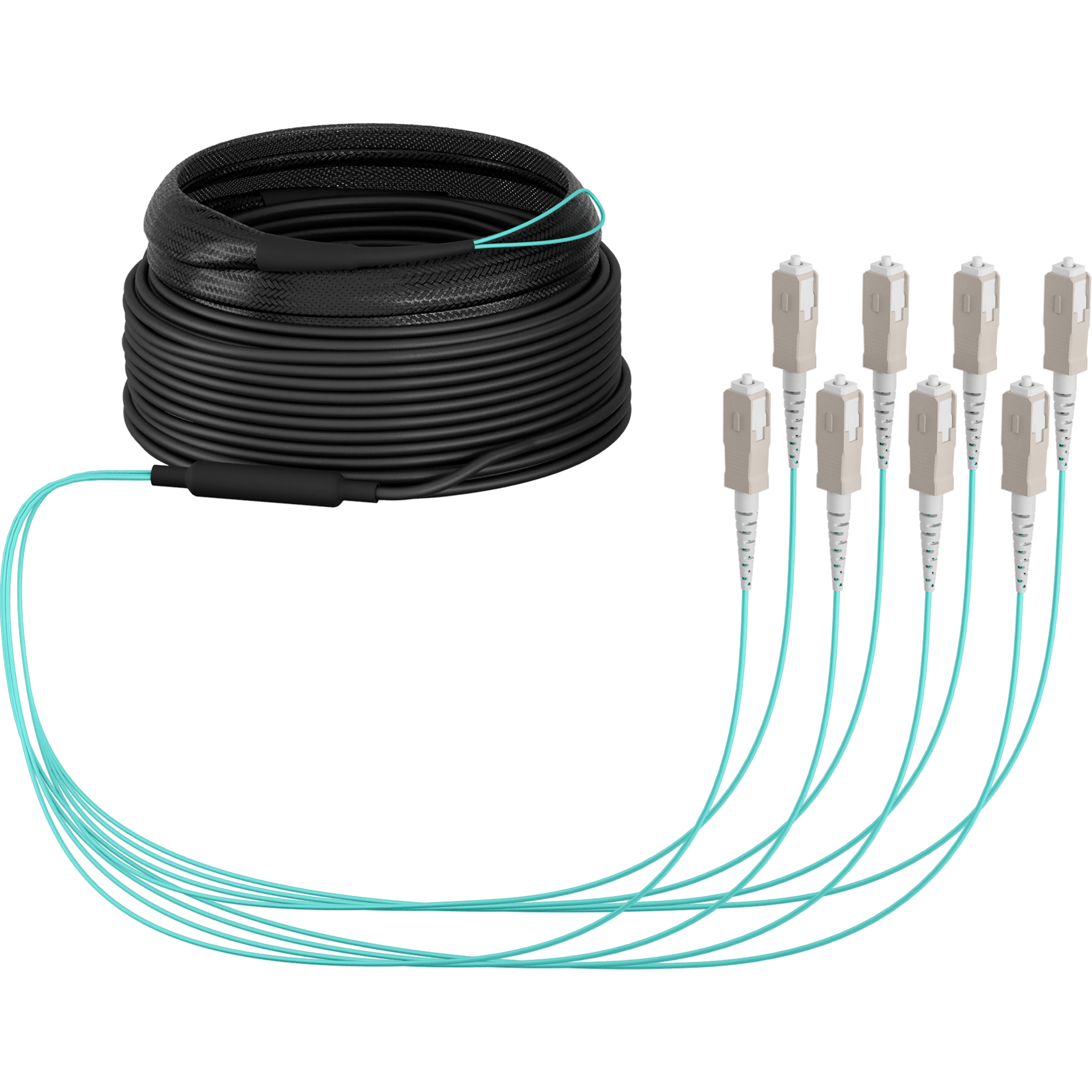 Trunk cable U-DQ(ZN)BH OM3 8G (1x8) SC-SC,100m Dca LSZH