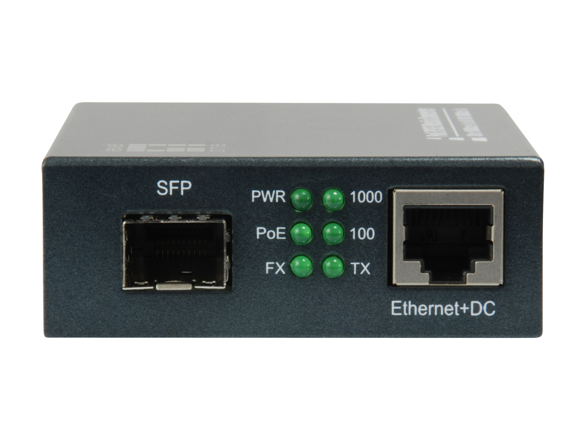 Gigabit Ethernet PoE PSE Media Konverter, 10/100/1000T RJ45 - SFP