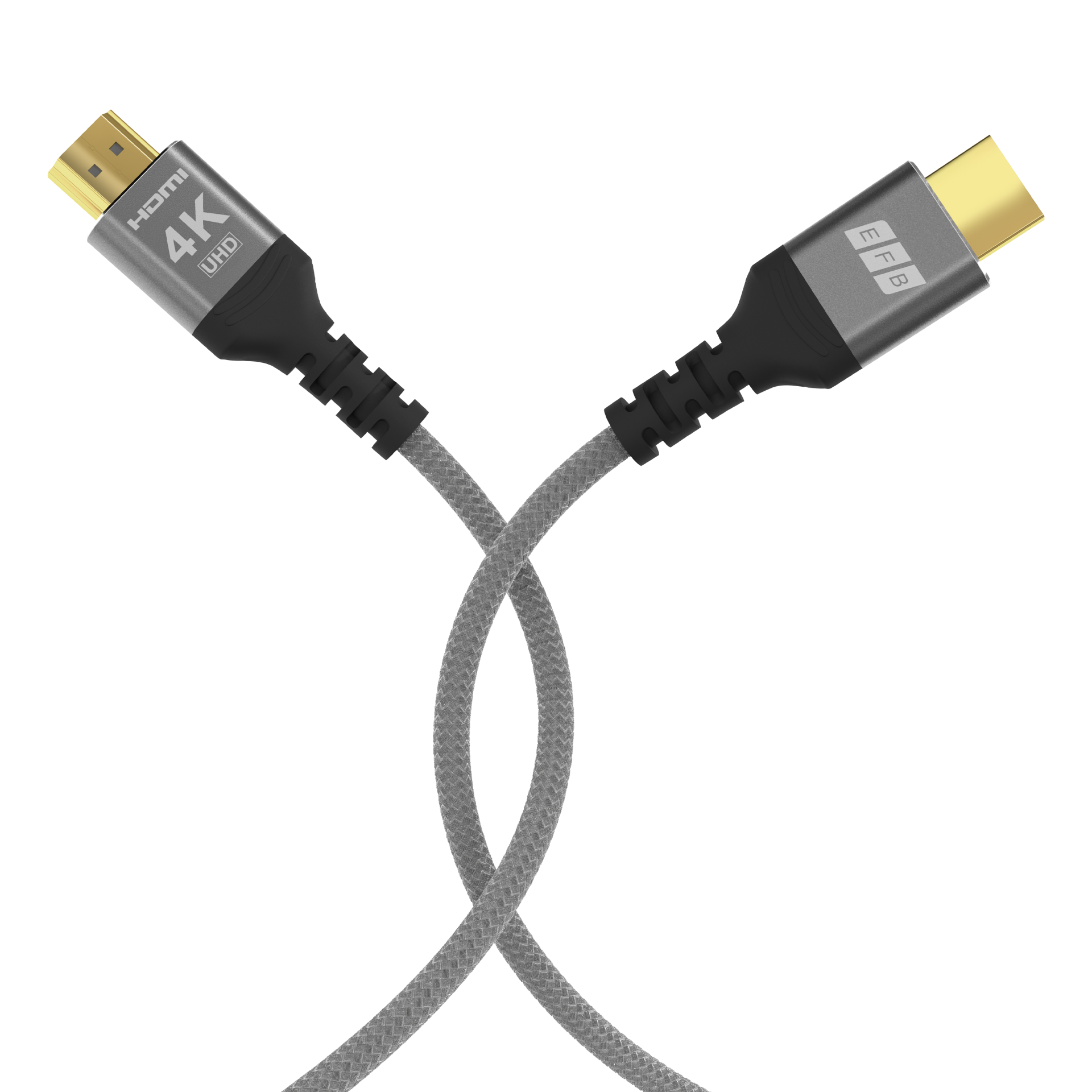 HDMI Kabel High-Speed m. Ethernet 4K60Hz 18 Gbit/s 0,5m grau komp. mit HDMI 2.0
