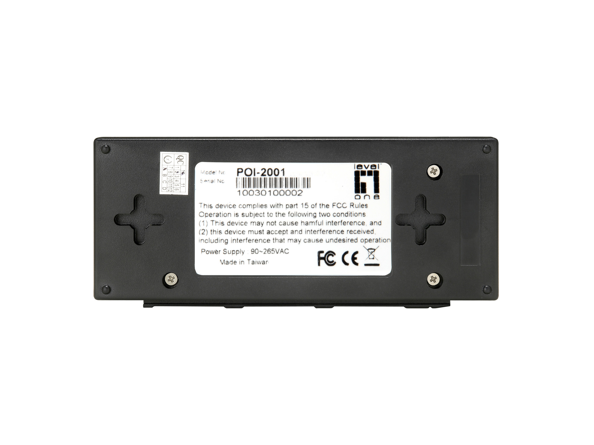 Gigabit Ethernet PoE Injektor 15,4 W