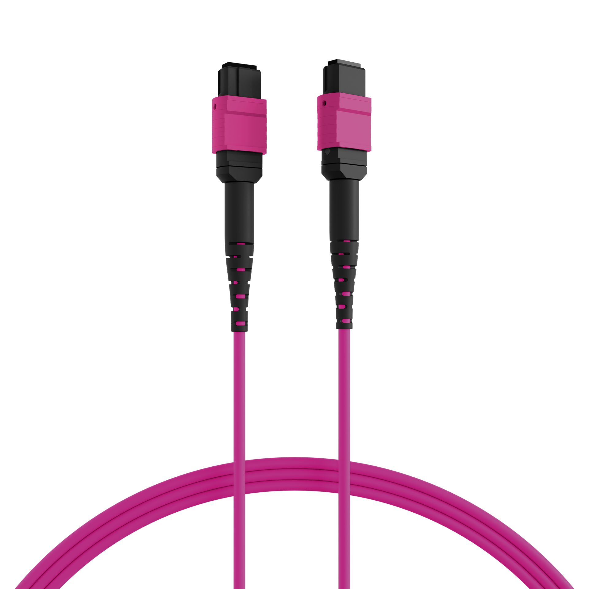 MPO-PLUS®(F)-MPO-PLUS®(F) Patchkabel OM4 8 Fasern,Typ B LSZH erika-violett 1m