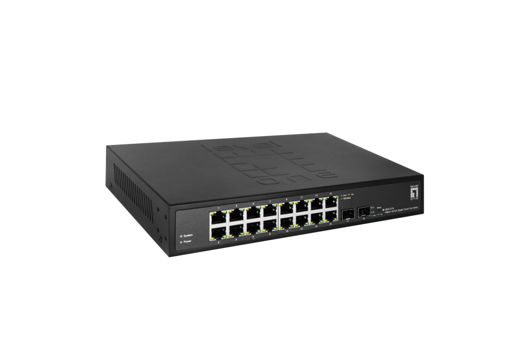 Hilbert 18-Port Gigabit Smart Lite Switch,16 x Gigabit RJ45 2 x Gigabit SFP