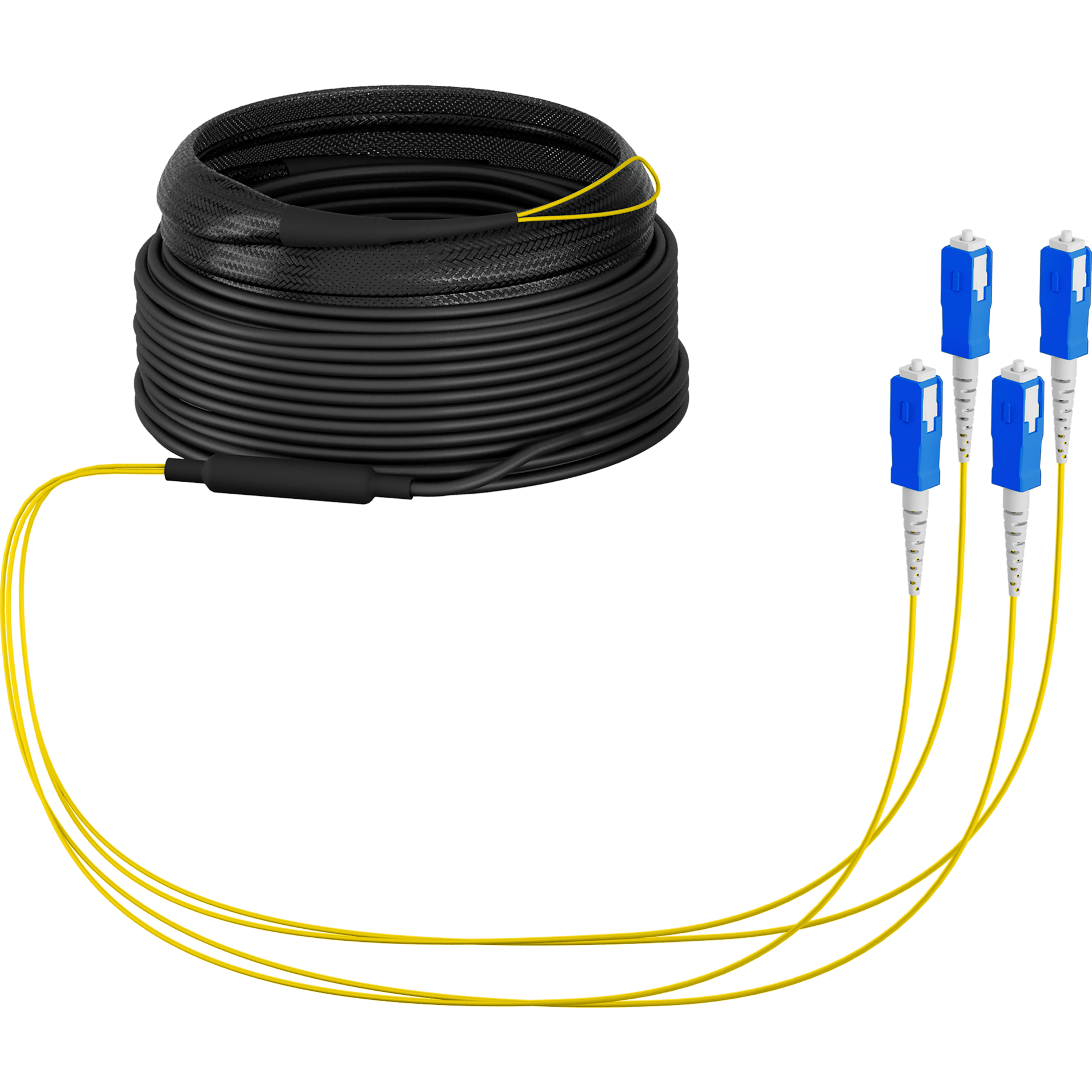 Trunk cable U-DQ(ZN)BH OS2 4E (1x4) SC-SC,10m Dca LSZH