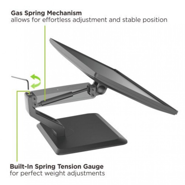 Desk stand for 1 Touchscreen 17-32'', Black