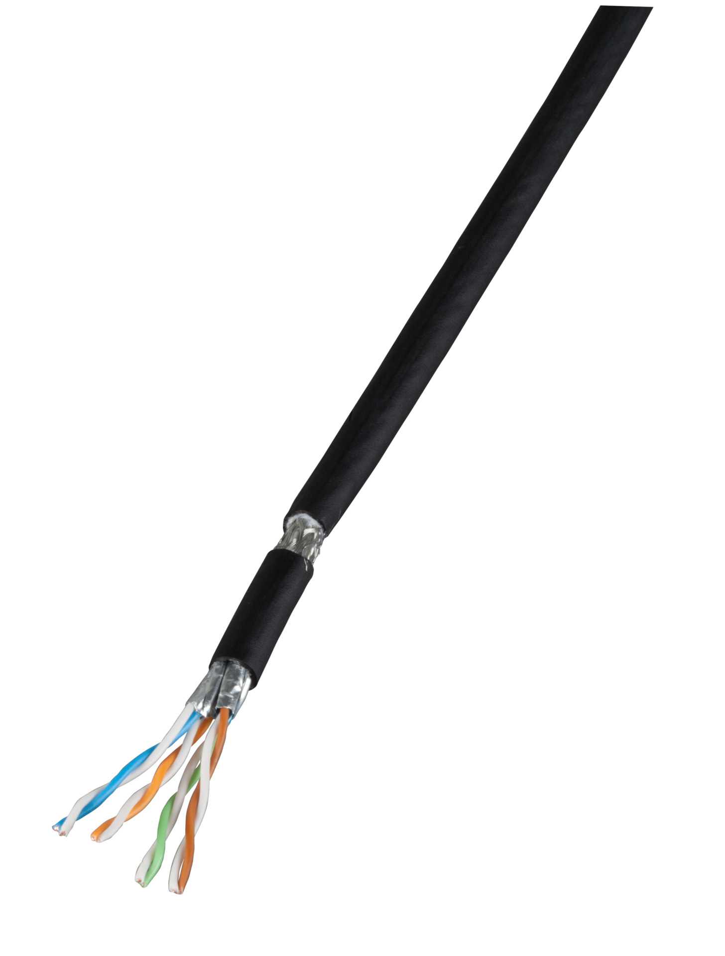 PATCH PRO FLEX CAT 7 Kabel,PUR/Gummi, schwarz RAL9005, UV best.,