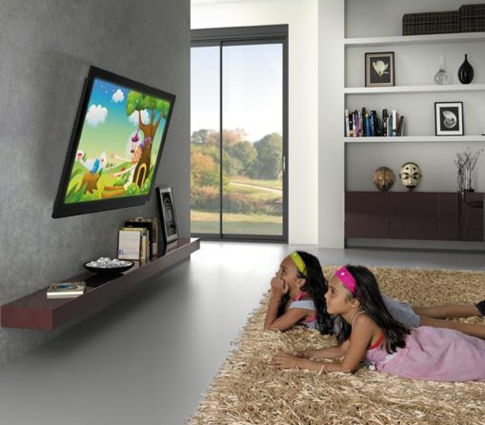 Wandhalterung für LCD TV LED 15"-27" neigbar drehbar 2 Gelenke, schwarz&weiß