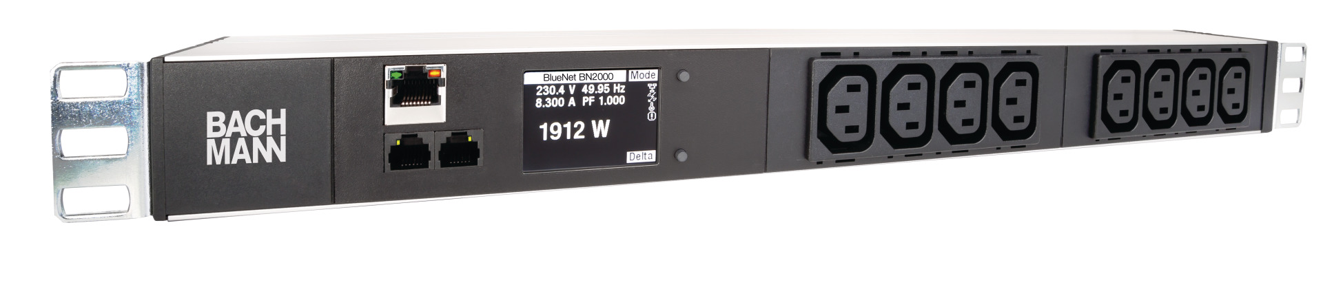 19" 1U PDU BN2000 Monitored 8 x C13