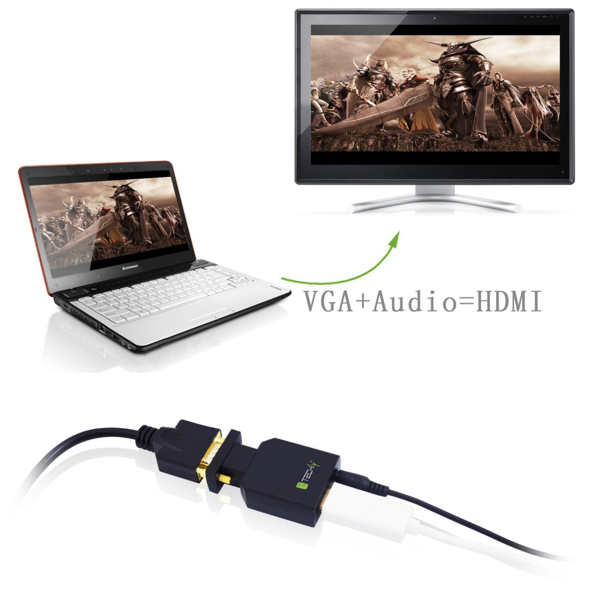 VGA/Audio zu HDMI Mini Konverter