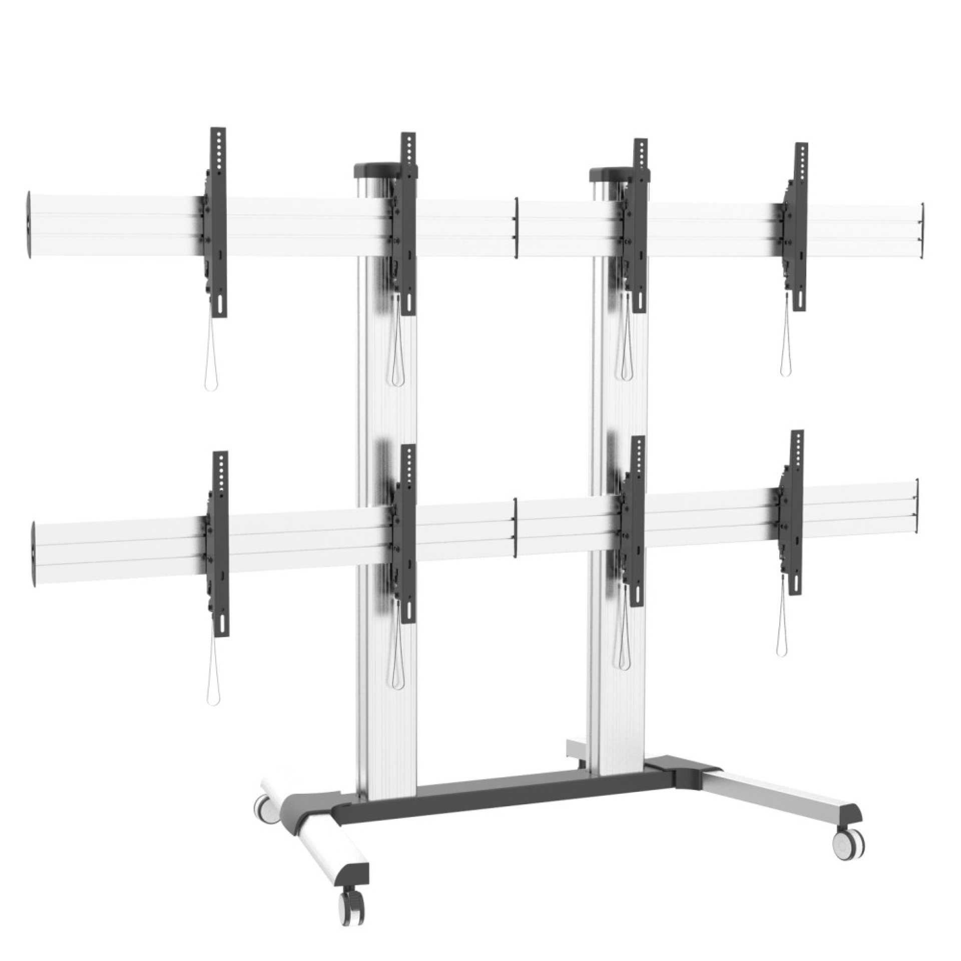 TV trolley for 4 x LCD/LED TVs, 32-52" for a video wall