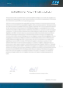 EFB-Elektronik Conflict Minerals Policy Cover